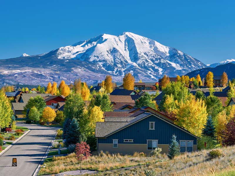 Mountain Home with mountain backdrop